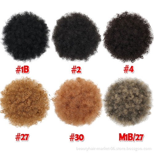 Synthetic Afro Kinky Curly Hair Chignon for Black Women Afro Bun 15 color hairpiece Afro Puff Drawstring Bun